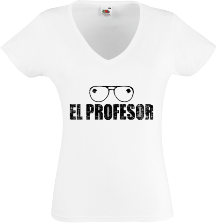 Koszulka damska w serek „El Profesor”