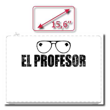 Naklejka na laptop „El Profesor”