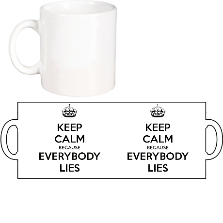 Kubek „Keep Calm because Everybody Lies”