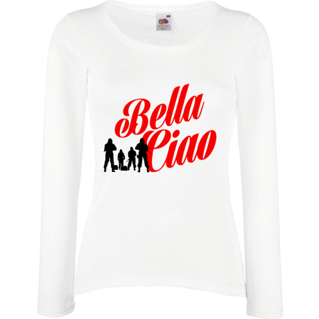 Koszulka damska z długim rękawem „Bella Ciao”