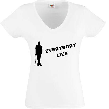 Koszulka damska w serek „Everybody Lies II”