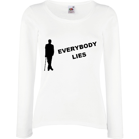 Koszulka damska z długim rękawem „Everybody Lies II”
