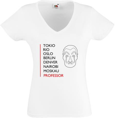 Koszulka damska w serek „El Professor Team”