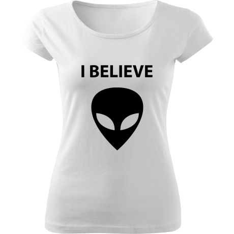 Koszulka damska fit „I Believe Alien”
