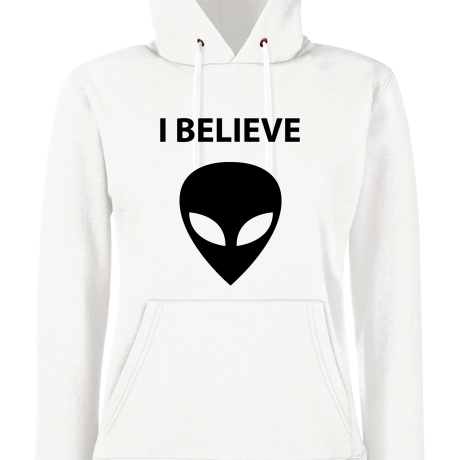 Bluza damska z kapturem „I Believe Alien”