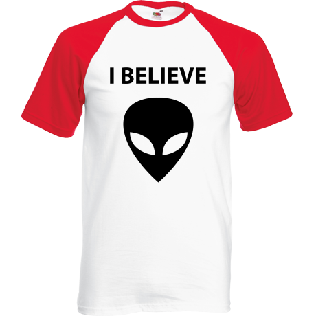 Koszulka bejsbolówka „I Believe Alien”