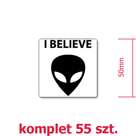 Wlepka „I Believe Alien”