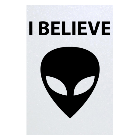 Blacha „I Believe Alien”