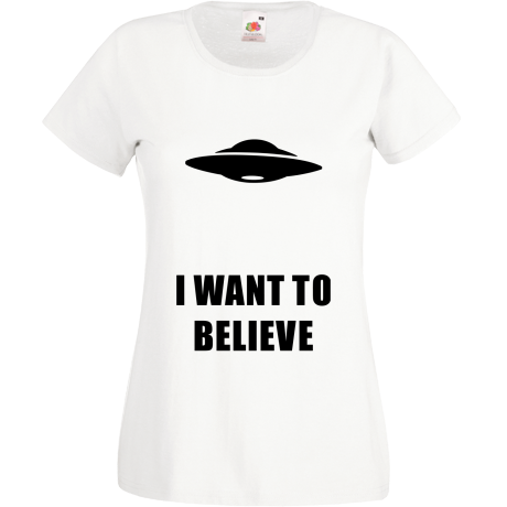 Koszulka damska „I Want To Believe UFO”