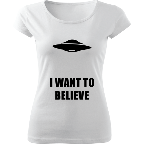 Koszulka damska fit „I Want To Believe UFO”