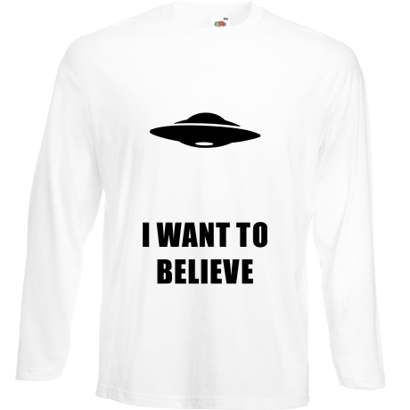 Koszulka z długim rękawem „I Want To Believe UFO”