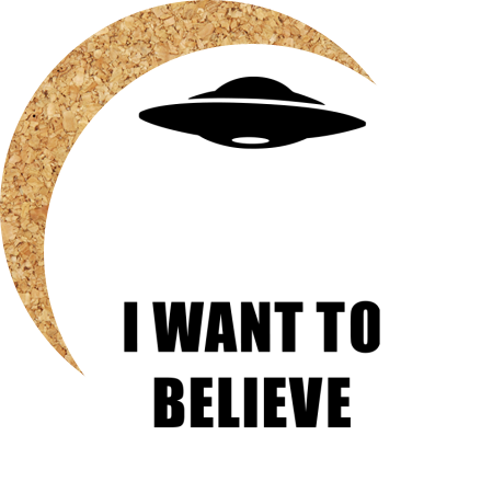 Podkładka pod kubek „I Want To Believe UFO”
