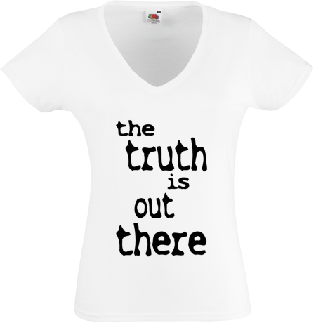 Koszulka damska w serek „The Truth Is Out There”