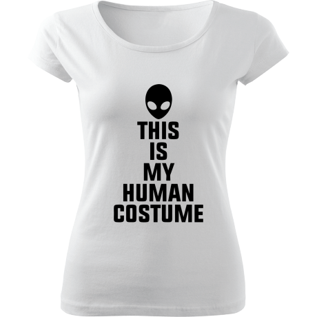 Koszulka damska fit „This Is My Human Costume”