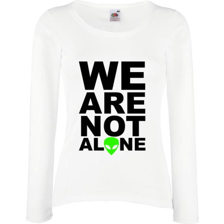 Koszulka damska z długim rękawem „We Are Not Alone”