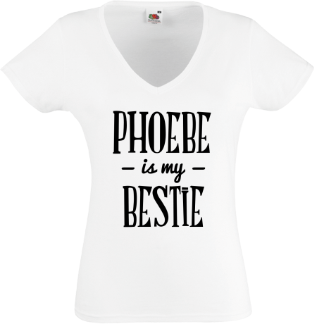 Koszulka damska w serek „Phoebe Is My Bestie”