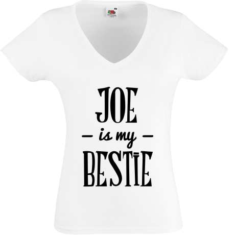 Koszulka damska w serek „Joe Is My Bestie”