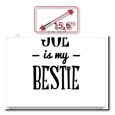 Naklejka na laptop „Joe Is My Bestie”
