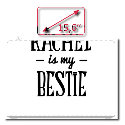 Naklejka na laptop „Rachel Is My Bestie”
