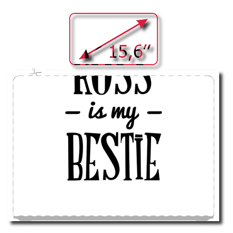 Naklejka na laptop „Ross Is My Bestie”