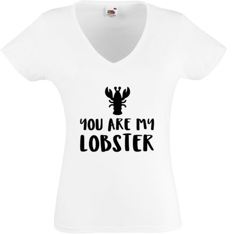 Koszulka damska w serek „You Are My Lobster”