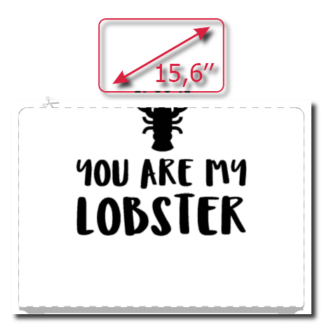 Naklejka na laptop „You Are My Lobster”