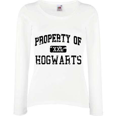 Koszulka damska z długim rękawem „Property of Hogwarts”