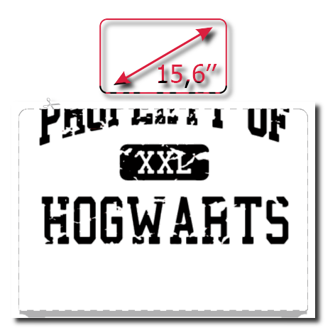 Naklejka na laptop „Property of Hogwarts”