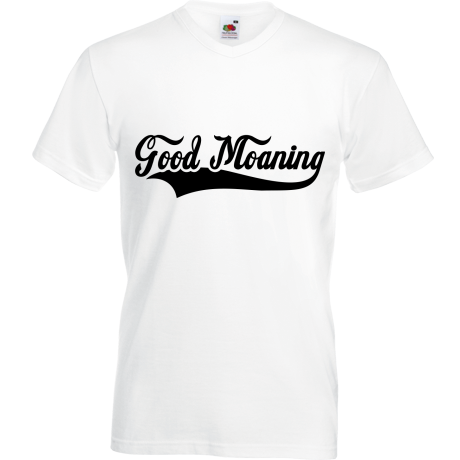Koszulka w serek „Good Moaning”