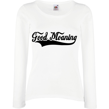 Koszulka damska z długim rękawem „Good Moaning”