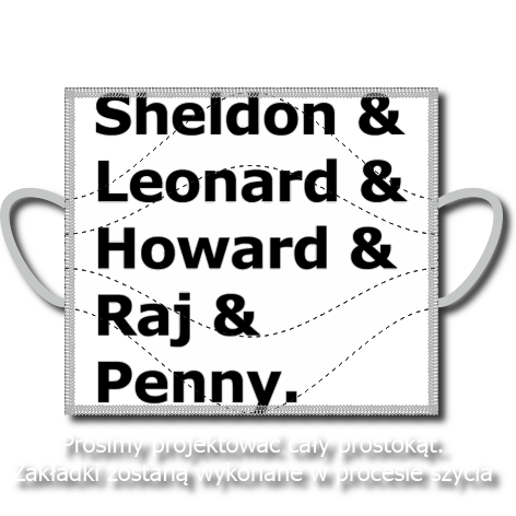Maseczka „Sheldon & Leonard & Howard & Raj & Penny”