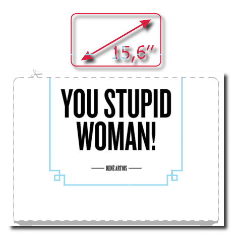 Naklejka na laptop „You Stupid Woman”