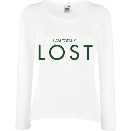 Koszulka damska z długim rękawem „I Am Totally Lost”