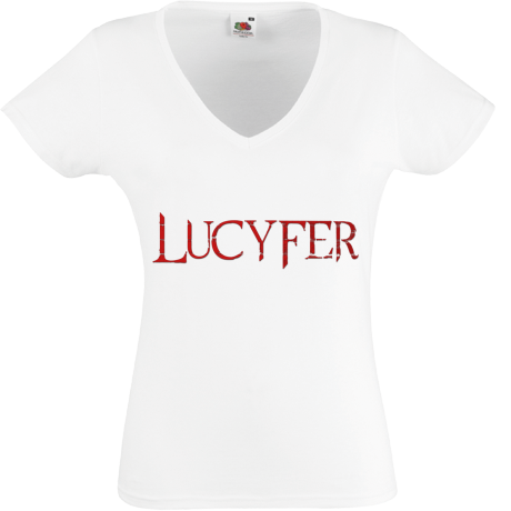 Koszulka damska w serek „Lucyfer Logo”