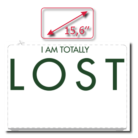 Naklejka na laptop „I Am Totally Lost”