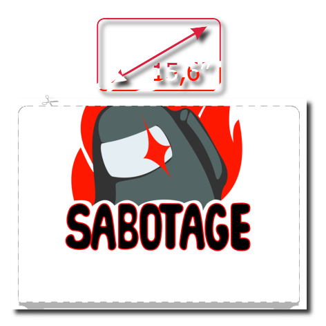 Naklejka na laptop „Sabotage”