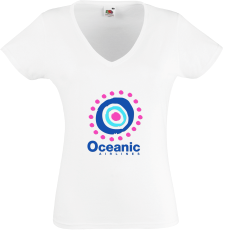 Koszulka damska w serek „Oceanic Airlines”