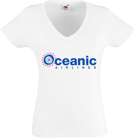 Koszulka damska w serek „Oceanic Airlines II”