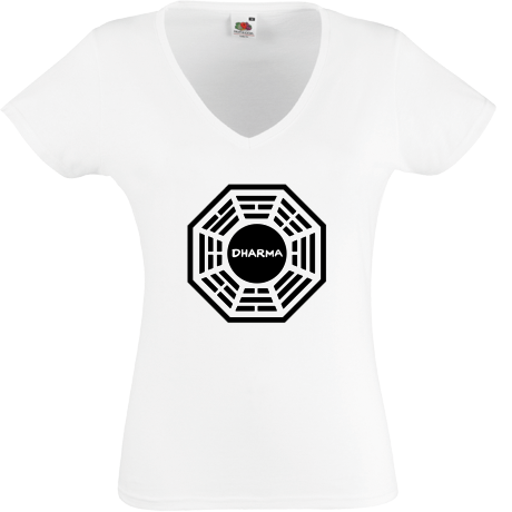 Koszulka damska w serek „Dharma Logo”