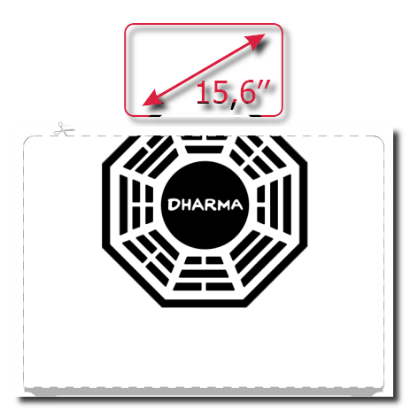 Naklejka na laptop „Dharma Logo”