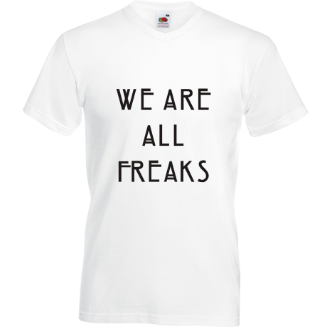 Koszulka w serek „We Are All Freaks”