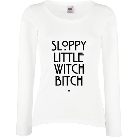 Koszulka damska z długim rękawem „Sloopy Little Witch Bitch”