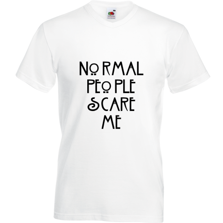 Koszulka w serek „Normal People Scare Me”