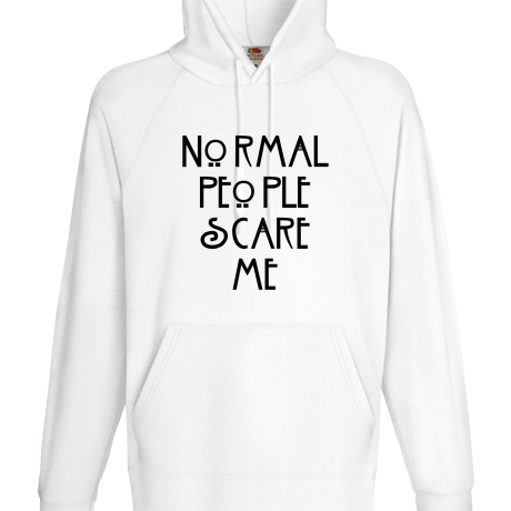 Bluza z kapturem „Normal People Scare Me”