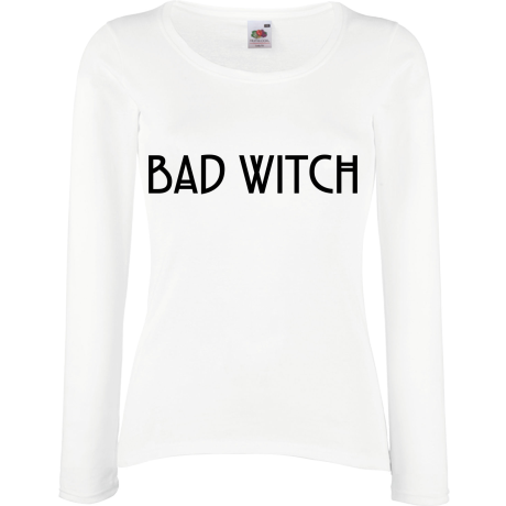 Koszulka damska z długim rękawem „Bad Witch”
