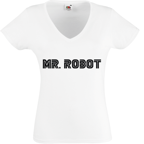 Koszulka damska w serek „Mr. Robot Logo”