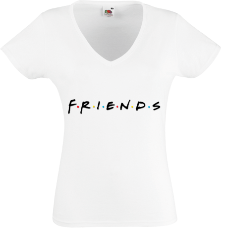 Koszulka damska w serek „Friends”