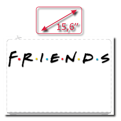 Naklejka na laptop „Friends”