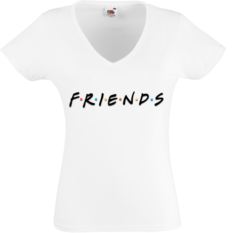 Koszulka damska w serek „Przyjaciele”