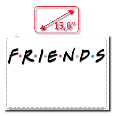 Naklejka na laptop „Przyjaciele”